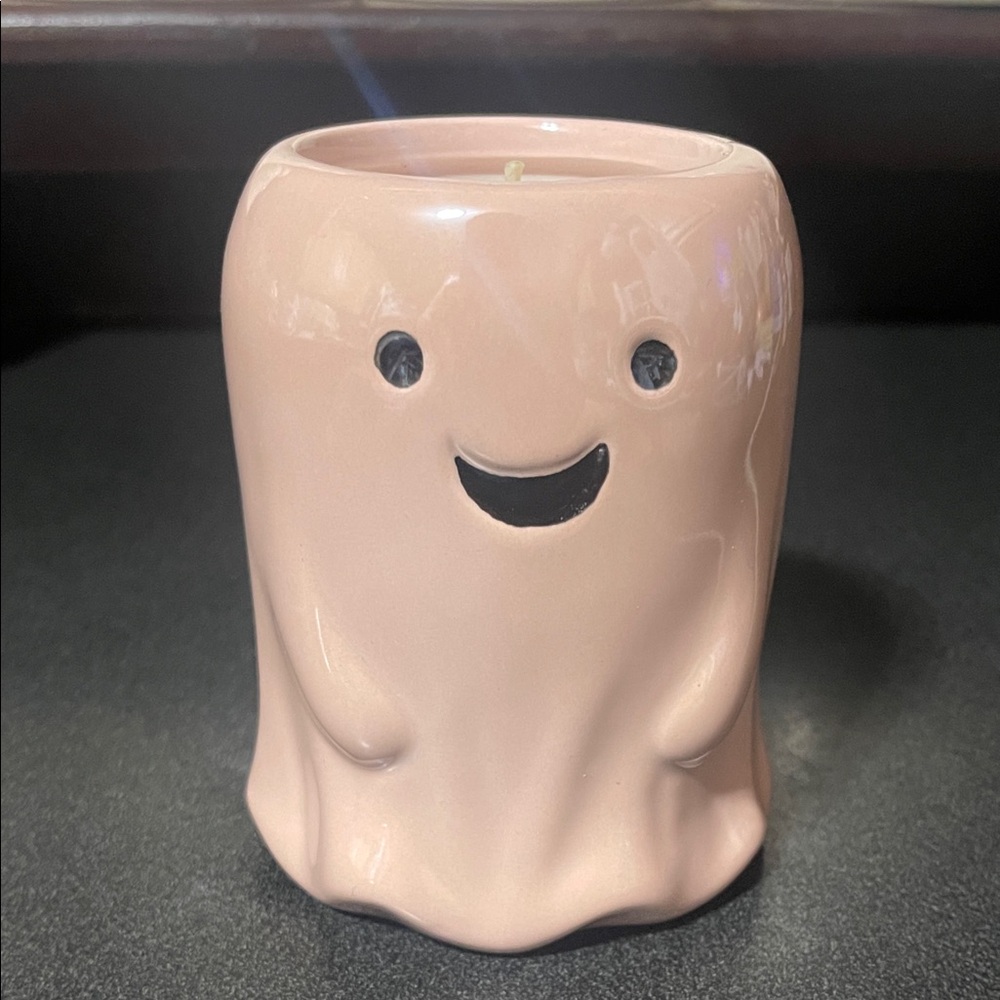 Pink Ghost Ceramic Candle Holder
